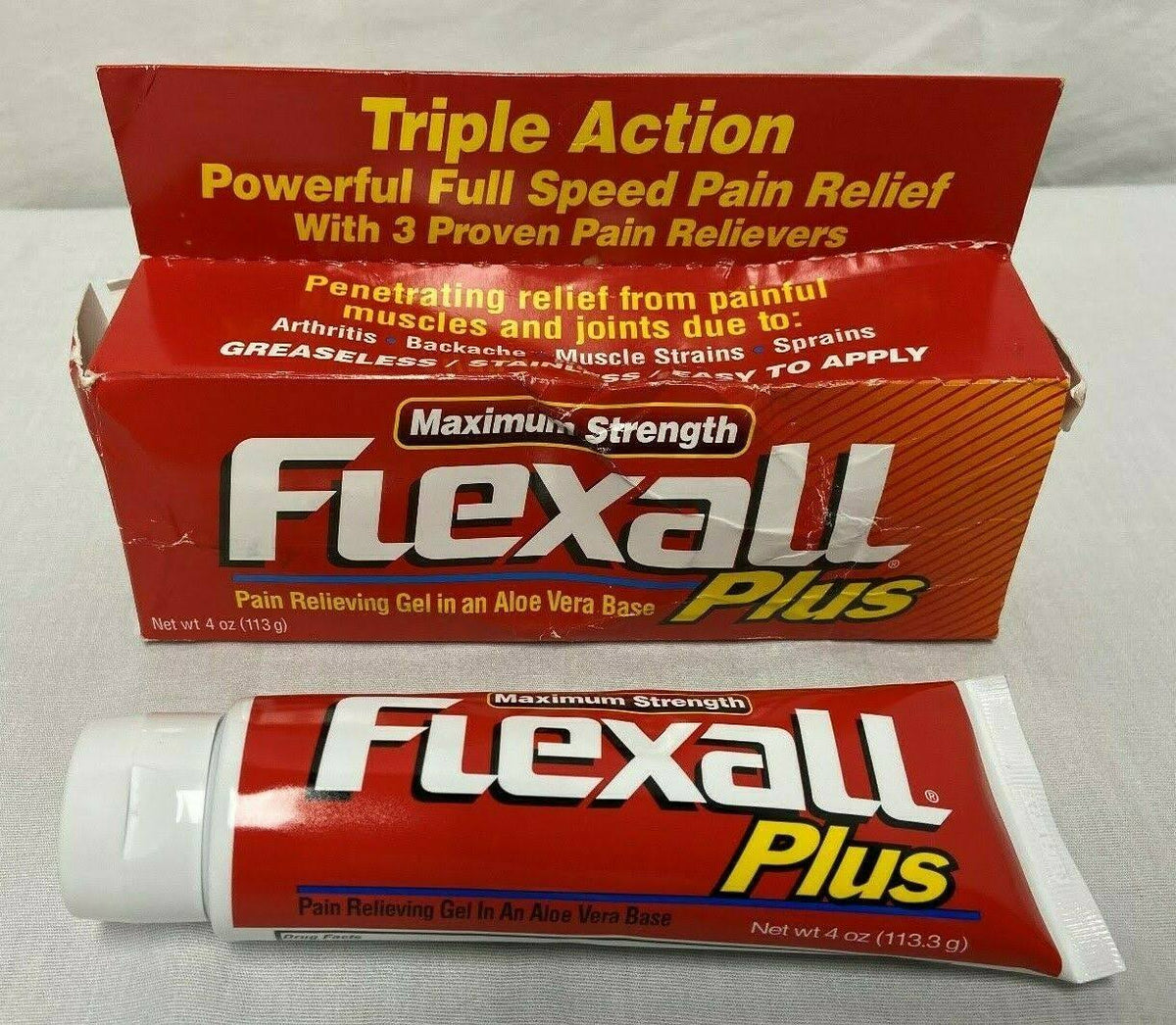 Flexall Plus Pain Relieving Gel, Maximum Strength – 4 oz